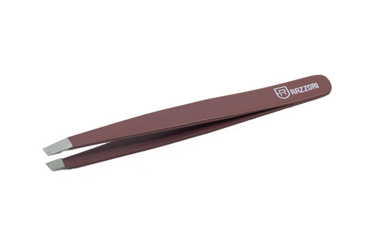 Slant Tweezers #01 - Brown - Razzori